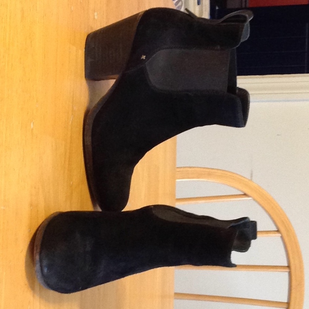 Rag and Bone black suede pull on bootie size 38